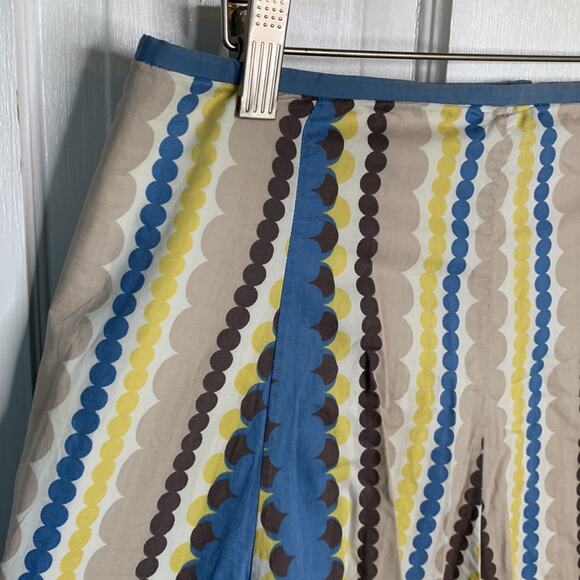 BODEN Bubble Striped Flare Side-zip Skirt W-646 Sz 10 - Picture 2 of 7